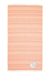 Linum Home Textiles Sea Breeze Horoscope Pestemal Beach Towel In Orange Capricorn