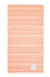 Linum Home Textiles Sea Breeze Horoscope Pestemal Beach Towel In Orange Aries