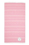 Linum Home Textiles Sea Breeze Horoscope Pestemal Beach Towel In Pink Aries