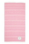 Linum Home Textiles Sea Breeze Horoscope Pestemal Beach Towel In Pink Gemini