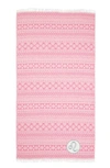 Linum Home Textiles Sea Breeze Horoscope Pestemal Beach Towel In Pink Leo