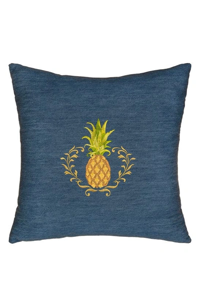 Linum Home Textiles Welcome Denim Decorative Square Pillow Cover In Blue