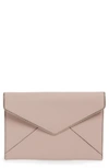 Rebecca Minkoff Leo Leather Envelope Clutch In Vintage Pink