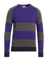 Mqj Man Sweater Purple Size 42 Acrylic, Polyamide, Polyester, Wool