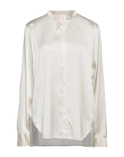 Archivio '67 Woman Shirt Cream Size 10 Silk, Elastane In White