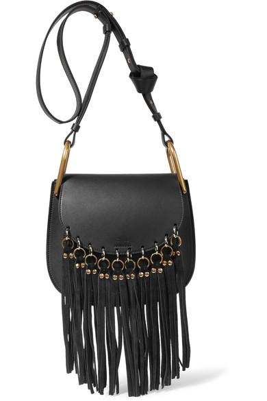 Chloé Chloe' Women's Black Hudson Fringe Shoulder Bag In Llack | ModeSens