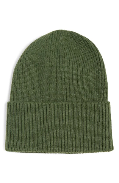 Melrose And Market Everyday Ribbed Beanie In Green