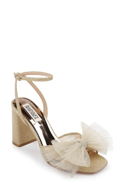 Badgley Mischka Tess Ankle Strap Sandal In Platino