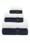 Linum Home Textiles Sinemis Terry 6-piece Towel Set In Navy/white