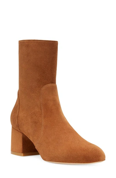 Stuart Weitzman Flareblock 60 Zip Bootie In Doe