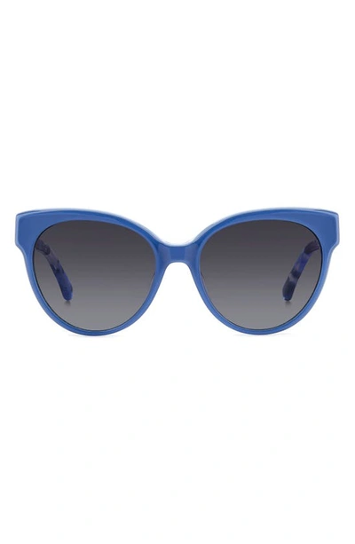 Kate Spade Aubriela 55mm Gradient Round Sunglasses In Blue Grey Shaded