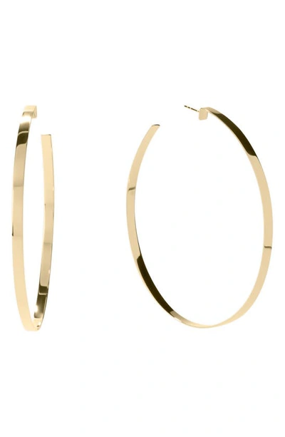 Lana Flat Vanity Hoop Earrings In Yellow