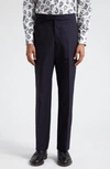 Thom Browne Men's Fit 1 Wool 4-bar Pants In Dark Blue