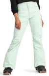 Roxy Diversion Waterproof Shell Snow Pants In Cameo Green