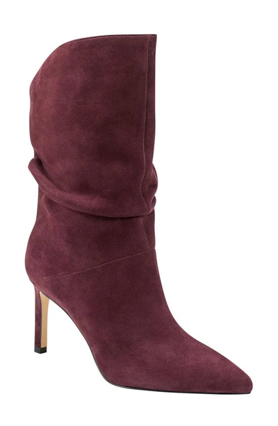 Marc Fisher Ltd Angi Slouch Pointed Toe Bootie In Dark Red 600