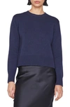 Frame Crewneck Cashmere Sweater In Navy