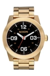 Nixon The Corporal Bracelet Watch, 48mm In Yellow Gold / Black