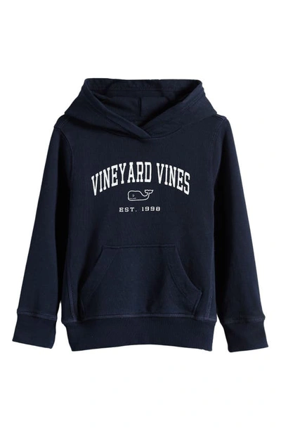 Vineyard Vines Kids' Logo Hoodie In Nautical Navy