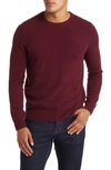 Nordstrom Cashmere Crewneck Sweater In Burgundy Brick