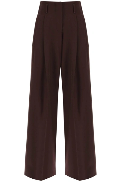 Golden Goose Flavia Wide Leg Pants In Chicory Coffee (brown)