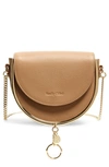 See By Chloé Mara Leather Saddle Bag In Coconut Brown