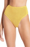 Bondeye Bound By Bond-eye The Palmer Ribbed Bikini Bottoms In Sunny Eco