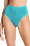 Bondeye Bound By Bond-eye The Palmer Ribbed Bikini Bottoms In Teal Eco