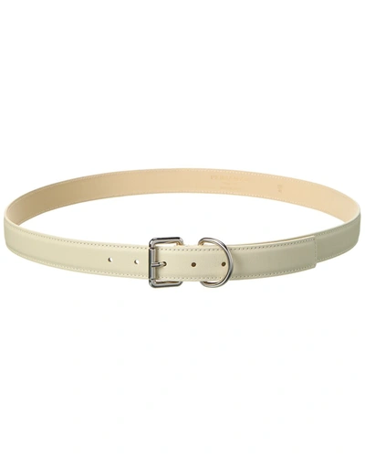 Persaman New York Angie Leather Belt In White