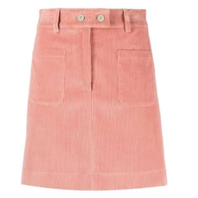 Paul Smith Womenswear Cord Mini Skirt In Pink