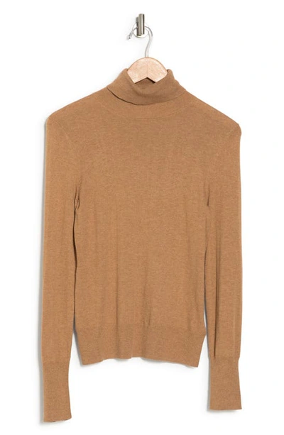 L Agence Floral Turtleneck Sweater In Chestnut