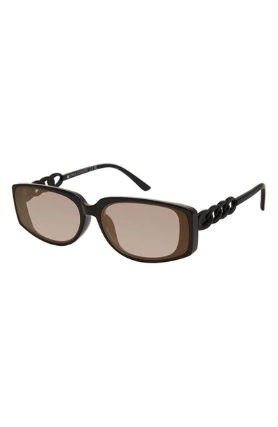 Vince Camuto Rectangular Sunglasses In Black