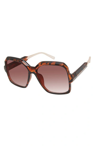 Vince Camuto Glam Square Sunglasses In Tortoise