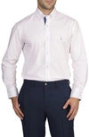 Tailorbyrd Long Sleeve Cotton Stretch Button Down Shirt In White