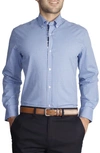 Tailorbyrd Regular Fit Gingham Stretch Button-down Shirt In Blue