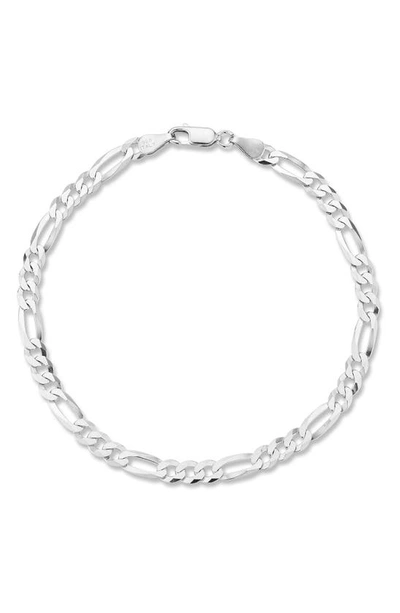 Yield Of Men Sterling Silver Figaro Bracelet