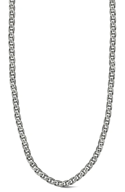 Yield Of Men Oxidized Sterling Silver Mariner Chain Necklace