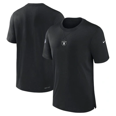 Nike Las Vegas Raiders Sideline Menâs  Men's Dri-fit Nfl Top In Black