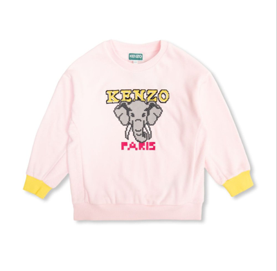 Kenzo Kids' Graphic-print Sweatshirt In Pink