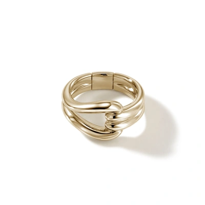 John Hardy Surf Link Ring In Gold
