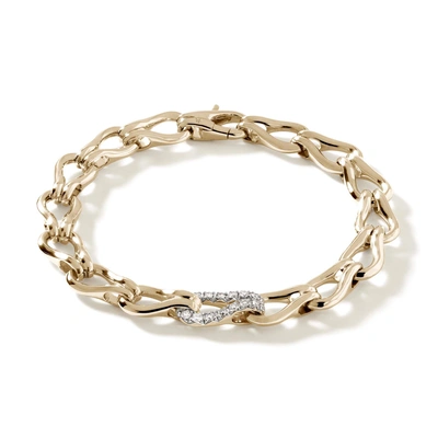 John Hardy Surf Bracelet, Diamonds, 8.5mm In Gold