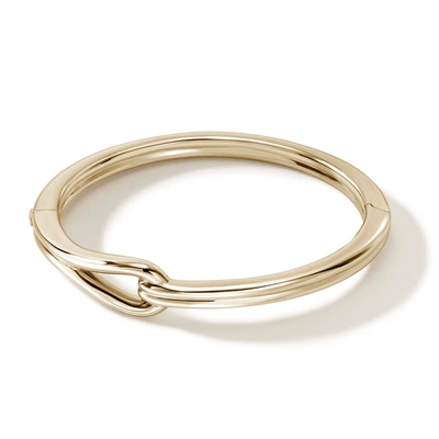 John Hardy Surf 12.5mm Hinged Bangle Bracelet In Silver,gold