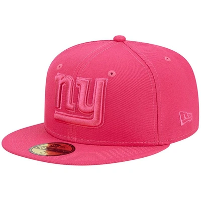 New Era Pink New York Giants Color Pack 59fifty Fitted Hat