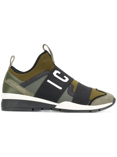 Dsquared2 Icon Logo Sneakers In Green