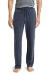 Daniel Buchler Heathered Recycled Cotton Blend Pajama Pants In Navy