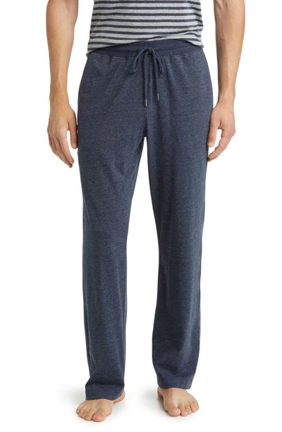 Daniel Buchler Heathered Recycled Cotton Blend Pajama Pants In Navy