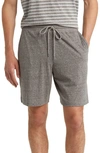 Daniel Buchler Heathered Recycled Cotton Blend Pajama Shorts In Dark Grey