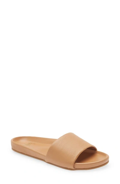 Beek Gallito Leather Slide Sandal In Beach