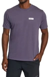 Rvca Icon Performance T-shirt In Grey Purple