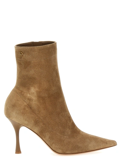 Gianvito Rossi Dunn Ankle Boots In Beige