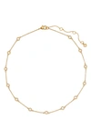 Kate Spade Bezel Station Necklace In Gold